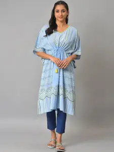 AURELIA Ethnic Motifs Printed Kaftan Pure Cotton Kurta