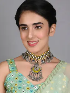 Fida Silver-Plated Mirror Choker Necklace