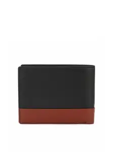 Pacific Gold Men Colourblocked Leather Two Fold Wallet