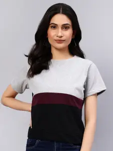 DIAZ Colourblocked Cotton T-shirt