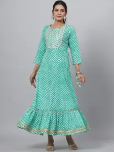 Juniper Embroidered Cotton A-Line Ethnic Dress