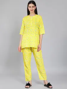 LacyLook Floral Printed Pure Cotton Night Suit