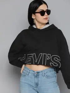 Levis Women Printed Hooded Sweatshirt
