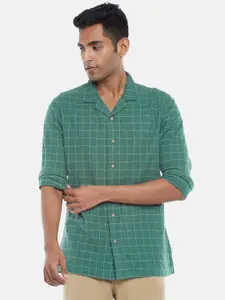 7 Alt by Pantaloons Grid Tattersall Checked Cotton Casual Shirt
