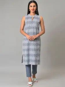 AURELIA Pure Cotton Printed Keyhole Neck Kurta