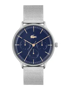 Lacoste Men Brass Dial & Stainless Steel Straps Analogue Multi Function Watch