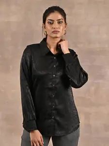 Lakshita Spread Collar Satin Casual Shirt