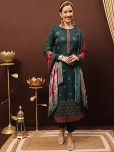 Stylee LIFESTYLE  Printed Pure Silk Unstitched Dress Material