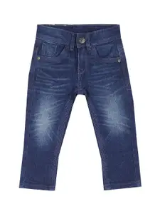 U.S. Polo Assn. Kids Boys Slim Fit Mid-Rise Stretchable Light Fade Jeans