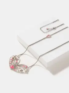 SHAYA 925 Silver-Plated Heart Necklace