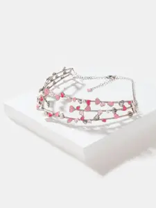 SHAYA 925 Silver-Plated Heart Necklace