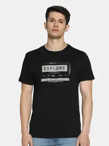 Blackberrys Typography Printed Pure Cotton T-shirt