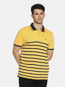 Blackberrys Striped Polo Collar Cotton Slim Fit T-shirt