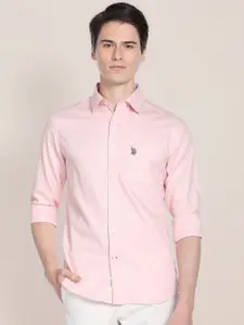 U.S. Polo Assn. Spread Collar Pure Cotton Casual Shirt