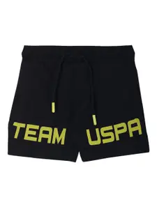 U.S. Polo Assn. Kids Boys Typography Printed Shorts