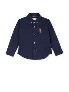 U.S. Polo Assn. Kids Boys Spread Collar Casual Shirt