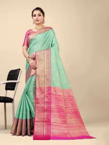 Royal Rajgharana Saree Ethnic Motifs Woven Design Zari Silk Blend Banarasi Sarees