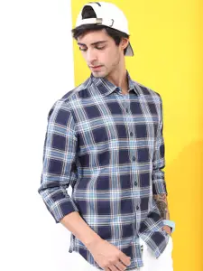 HIGHLANDER Slim Fit Tartan Checks Checked Casual Shirt