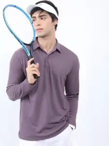 HIGHLANDER Popcorn Structured Regular Fit Polo Collar T-shirt