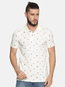 Kryptic Nautical Printed Polo Collar Cotton T-shirt