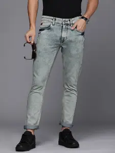 WROGN Men Skinny Fit Heavy Fade Acid Wash Mid-Rise Stretchable Jeans