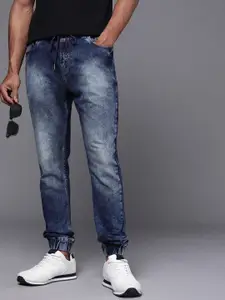 WROGN Men Mid-Rise Jogger Heavy Fade Jeans