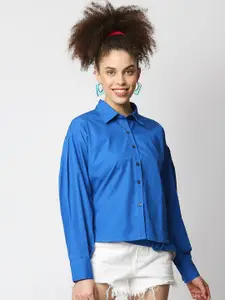 Remanika Comfort Loose Fit Spread Collar Cotton Casual Shirt