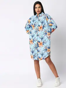 Remanika Comfort Spread Collar Floral Printed Cotton Casual Shirt