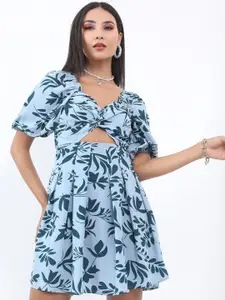 KETCH Sweetheart Neck Floral Printed Dress