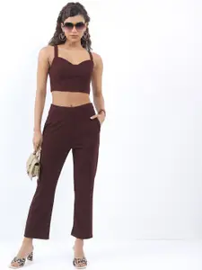 KETCH Sweet Heart Neck Top & Trousers Co-Ord