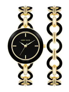 ANNE KLEIN Women Embellished Dial & Stainless Steel Bracelet Style Straps Analogue Watch