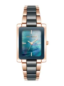 ANNE KLEIN Women Embellished Dial & Ceramic Bracelet Style Straps Analogue Watch