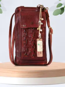 ART N VINTAGE Women Woven Design Leather Zip Around Wallet