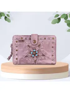 ART N VINTAGE Women Embellished Leather Two Fold Wallet