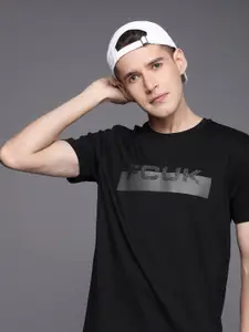 FCUK Brand Logo Embellished Pure Cotton Casual T-shirt