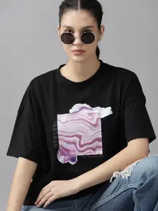 The Roadster Lifestyle Co. Graphic Printed Boxy Fit T-shirt