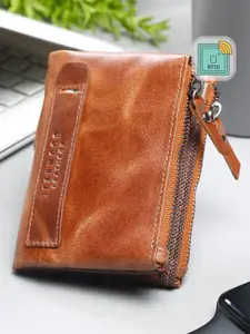 Teakwood Leathers Men Leather Zip Around Wallet
