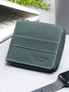 Teakwood Leathers Men Leather Zip Around Wallet