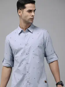 The Roadster Life Co. Geometric Printed Pure Cotton Casual Shirt