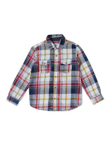 Pepe Jeans Boys Relaxed Tartan Checks Cotton Casual Shirt