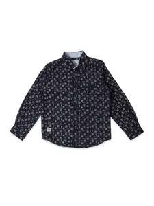 Pepe Jeans Boys Relaxed Printed Cotton Casual Shirt