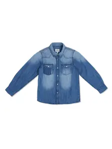 Pepe Jeans Boys Relaxed Faded Cotton Casual Shirt