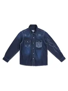 Pepe Jeans Boys Relaxed Faded Cotton Casual Shirt