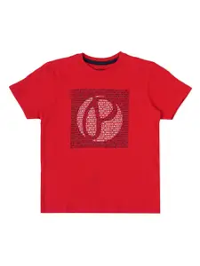Pepe Jeans Boys Typography Printed Cotton T-shirt