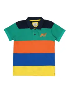 Pepe Jeans Boys Colourblocked Polo Collar Cotton T-shirt