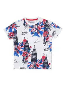 Pepe Jeans Boys People and Places Printed Cotton T-shirt