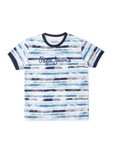 Pepe Jeans Boys Striped Cotton T-shirt