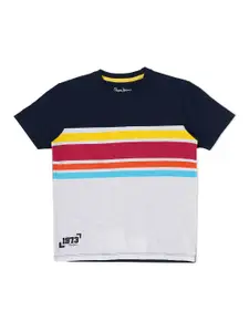 Pepe Jeans Boys Colourblocked Cotton T-shirt
