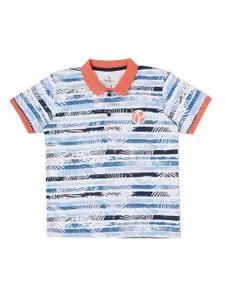 Pepe Jeans Boys Polo Collar Tropical Printed Cotton T-shirt