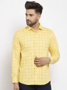 JAINISH Men Classic Geometric Printed Cotton Casual Shirt